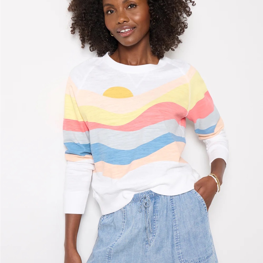 Faherty Women's Multicolor Wave Sweatshirt